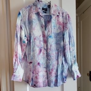 Tie dye linen top